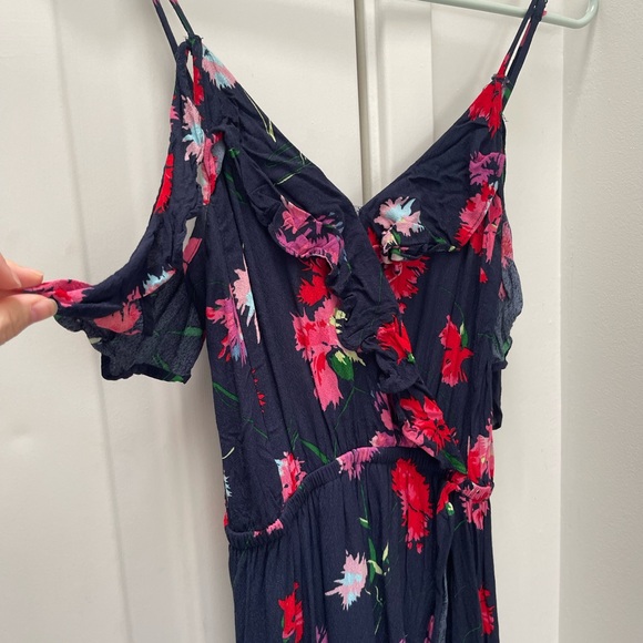 EXPRESS Small High Low Floral Dress (Navy Blue) - Picture 2 of 3